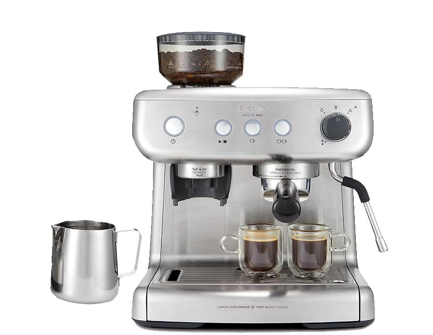 Cafetera espresso con molinillo integrado Breville Barista Max acabado acero