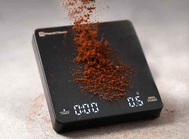 Dimensiones de la bandeja de goteo de una cafetera espresso para elegir el tamaño de la báscula