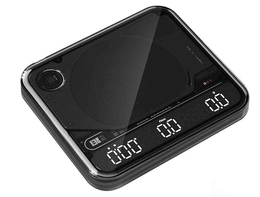 Báscula inteligente BOOKOO Smart mostrando gráficas de flujo por Bluetooth